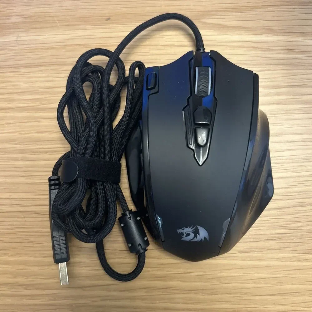 Redragon M908 Impact RGB LED MMO Gaming Mouse with 12 Side Buttons, Optical Wire